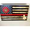 This Thin Red Line flag is made with love by PTSD Woodwork and Crafts! Shop more unique gift ideas today with Spots Initiatives, the best way to support creators.