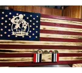 This Large Patriotic Honor Wood Flag is made with love by PTSD Woodwork and Crafts! Shop more unique gift ideas today with Spots Initiatives, the best way to support creators.
