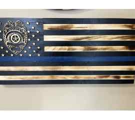 This Thin Blue Line Flag is made with love by PTSD Woodwork and Crafts! Shop more unique gift ideas today with Spots Initiatives, the best way to support creators.