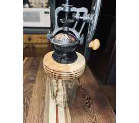 This Large Mason Jar Coffee Grinder is made with love by PTSD Woodwork and Crafts! Shop more unique gift ideas today with Spots Initiatives, the best way to support creators.
