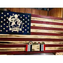 This Large Patriotic Honor Wood Flag is made with love by PTSD Woodwork and Crafts! Shop more unique gift ideas today with Spots Initiatives, the best way to support creators.