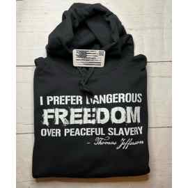 This Dangerous Freedom Hoodie is made with love by Blended Styles Apparel! Shop more unique gift ideas today with Spots Initiatives, the best way to support creators.