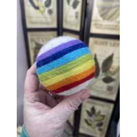 This Rainbow Dryer Ball with white is made with love by The Herbal Oracle! Shop more unique gift ideas today with Spots Initiatives, the best way to support creators.