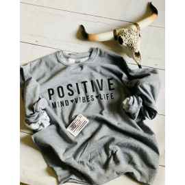This Positive - Sweatshirt is made with love by Blended Styles Apparel! Shop more unique gift ideas today with Spots Initiatives, the best way to support creators.